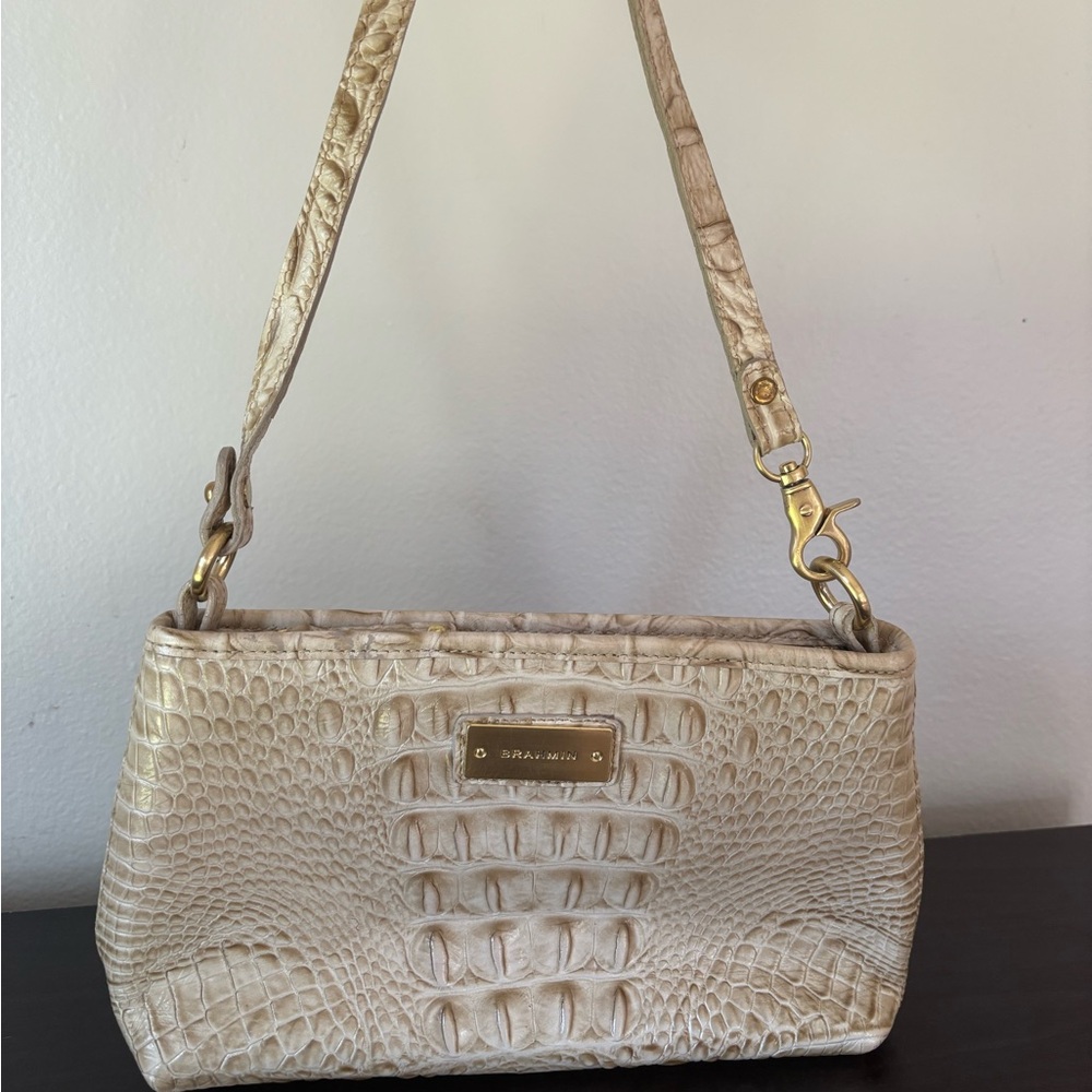 Brahmin ombré beige shoulder bag